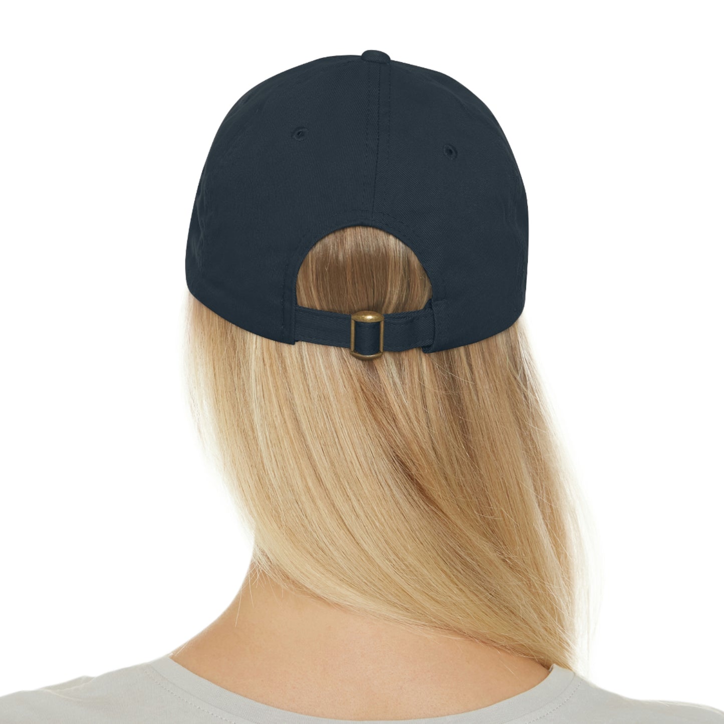 Interstellar Black Space Dad Hat with Leather Patch