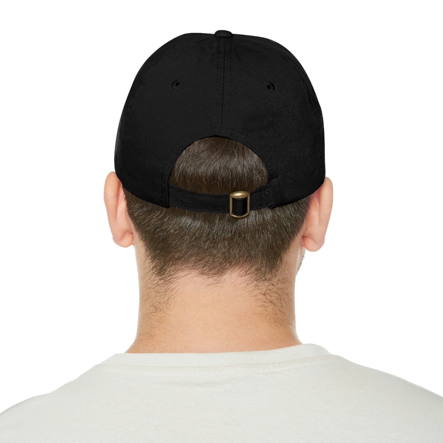 Interstellar Black Space Dad Hat with Leather Patch